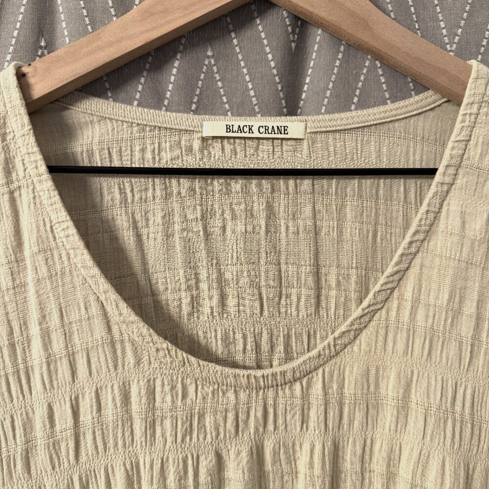 Creamy Taupe Caftan Dress - L - Black Crane